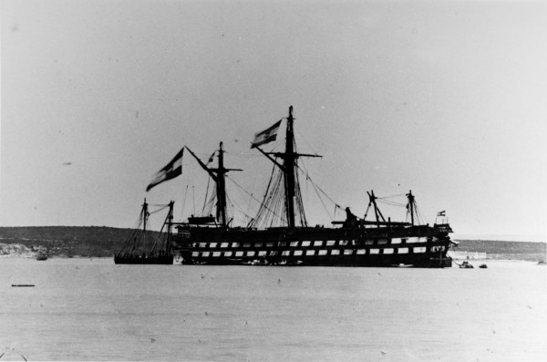 SMS Kaiser the day after the Battle of Lissa