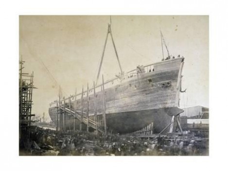battleship re d italia under construction in webb shipyard in new york usa 19th century a G 13589074 8880731